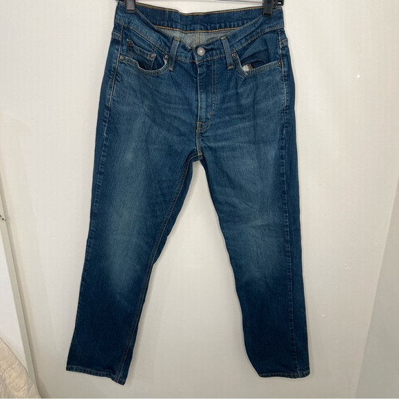 Levi's 541 Denim Dark Wash Straight Fit Jeans Size W30x L30 - Picture 2 of 15